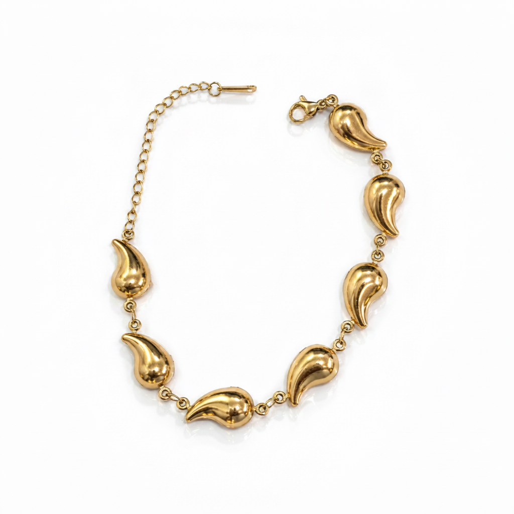ELURA Elegant Teardrop Chain Bracelet for Girls & Women