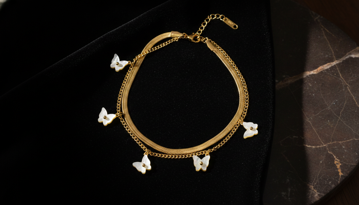 ELURA Double Layer Butterfly Bracelet