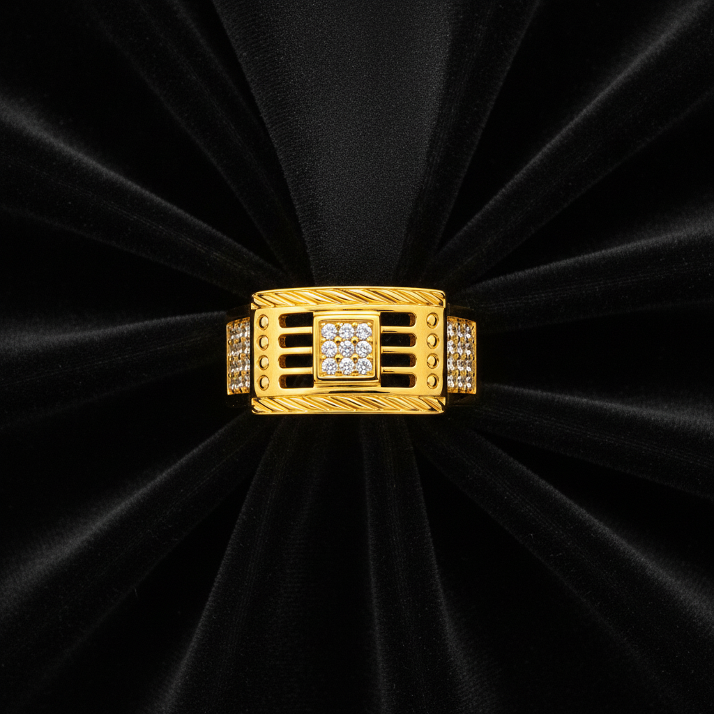 Luxury Designer CZ Cocktail Ring for Men
