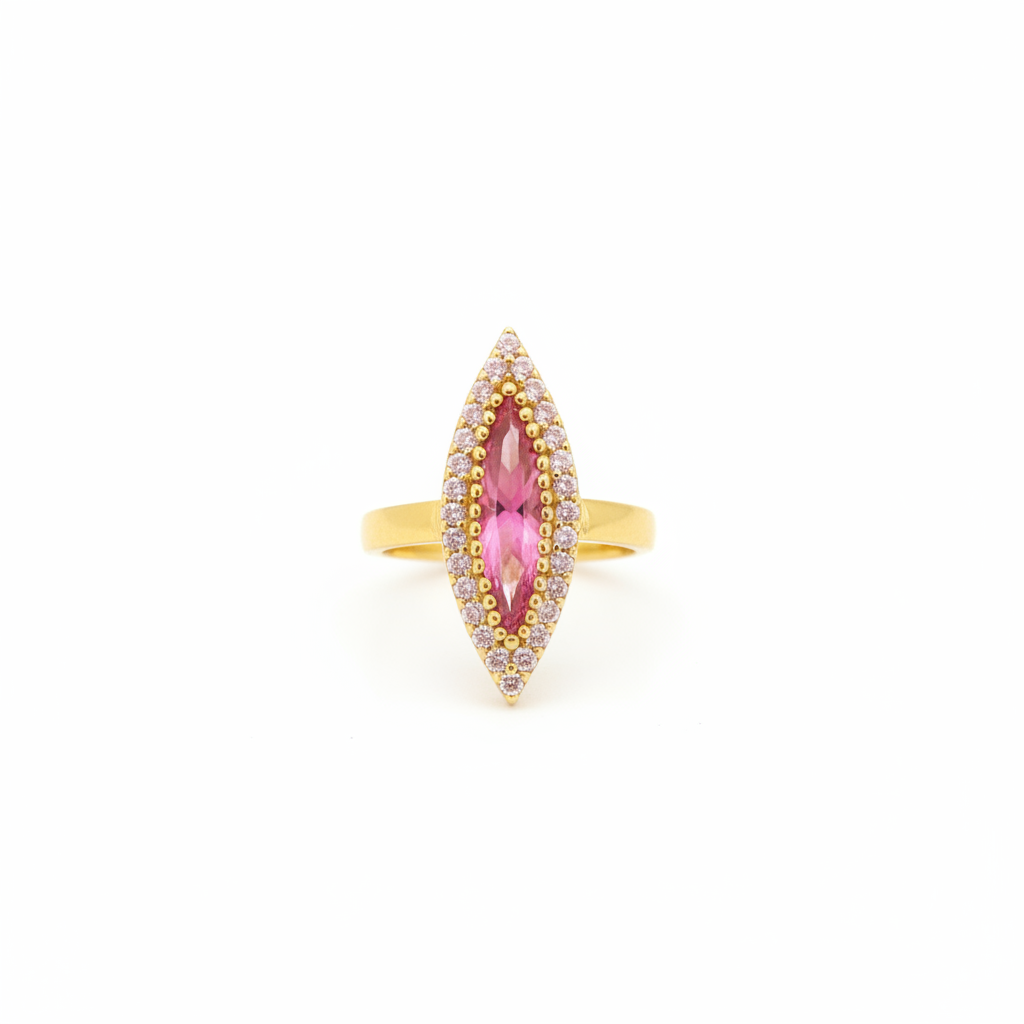 Elura Pink Royale Marquise Statement Ring