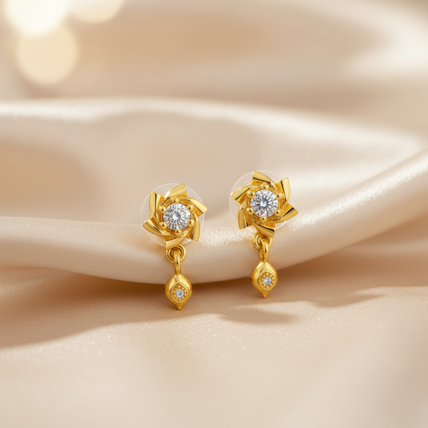Elura Twinkle Bloom Crystal Drop Earrings