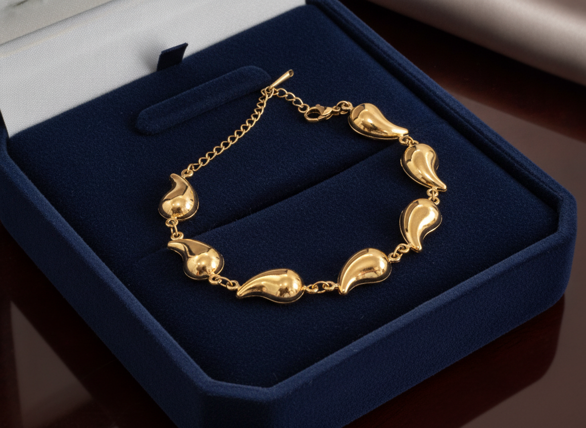 ELURA Elegant Teardrop Chain Bracelet for Girls & Women