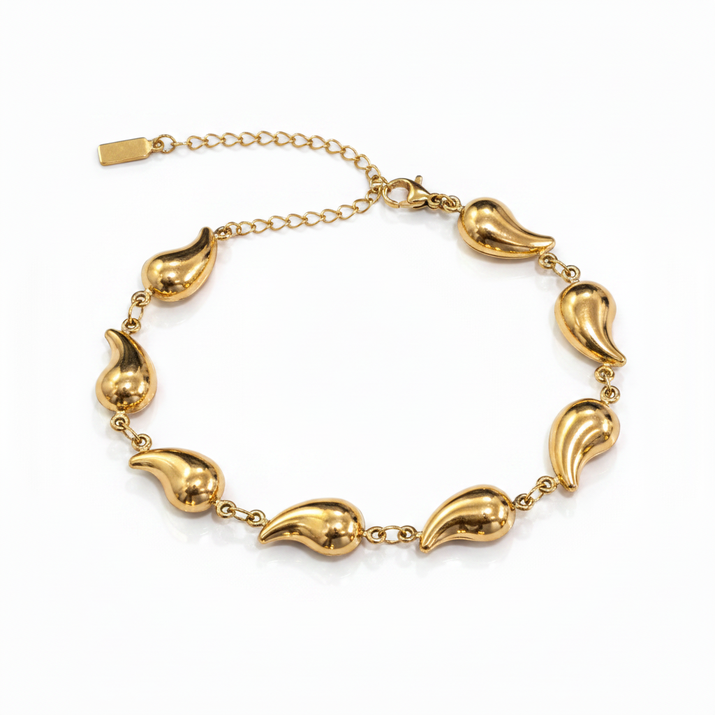 ELURA Elegant Teardrop Chain Bracelet for Girls & Women