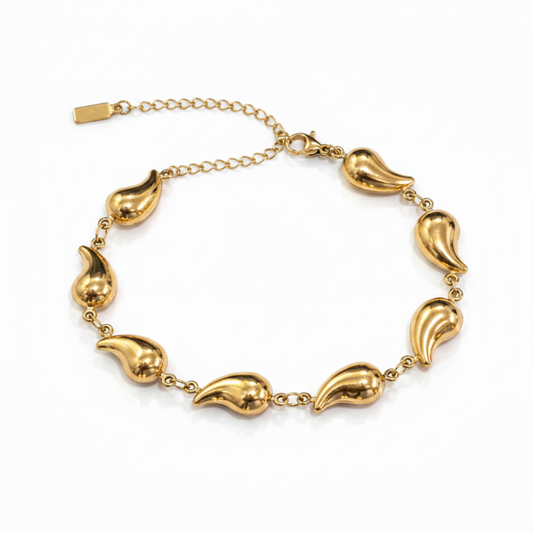 ELURA Elegant Teardrop Chain Bracelet for Girls & Women
