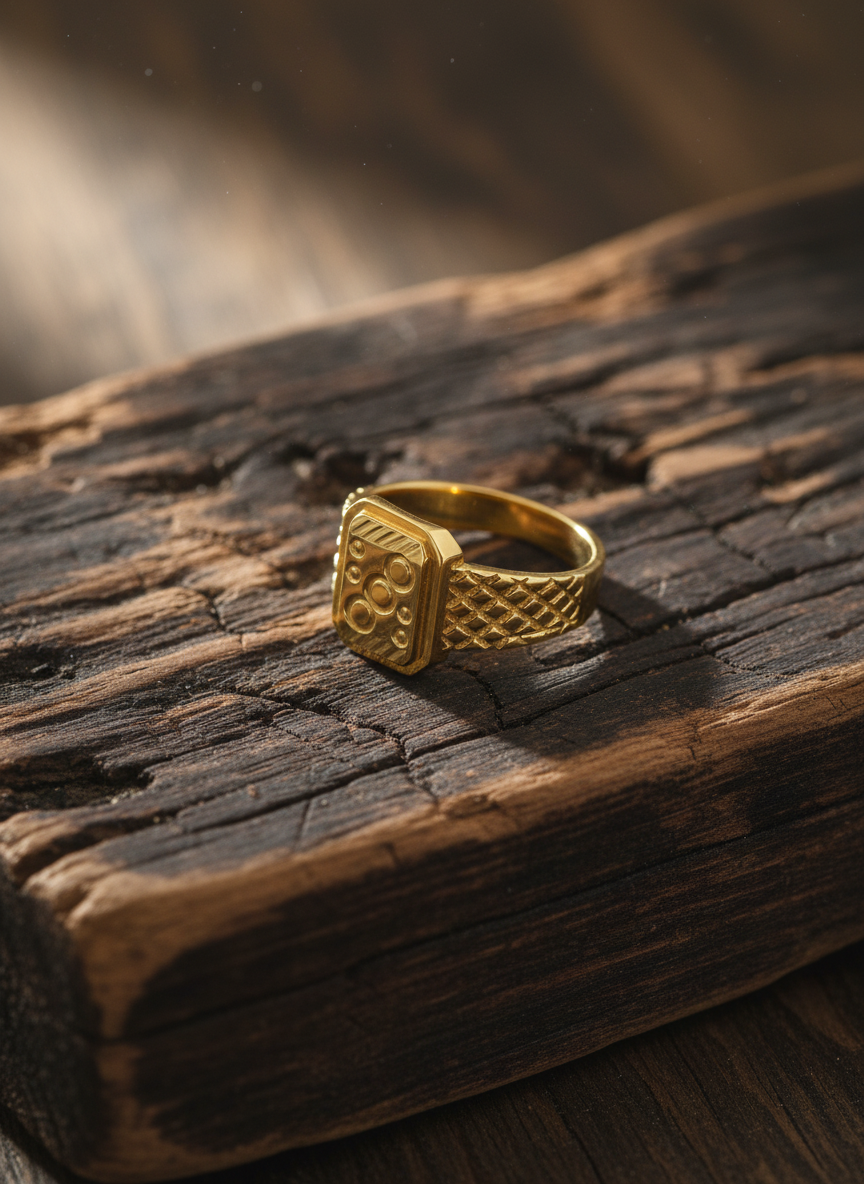 Elura Geometric Royale Signet Ring