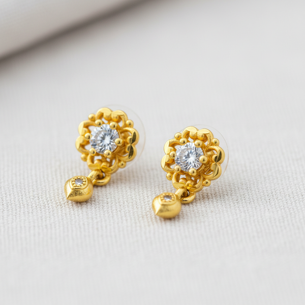 Elura Blossom Spark Crystal Drop Earrings