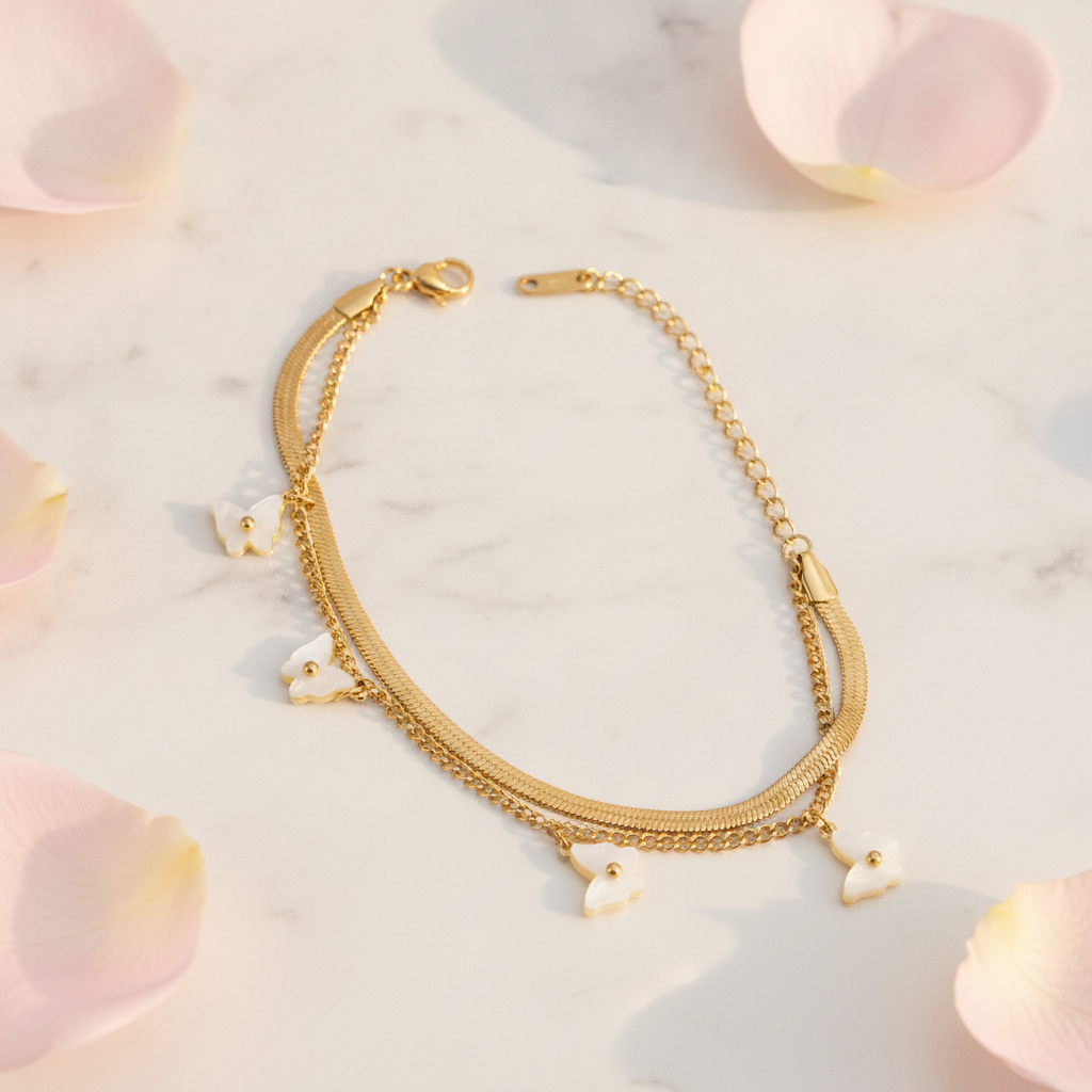 ELURA Double Layer Butterfly Bracelet