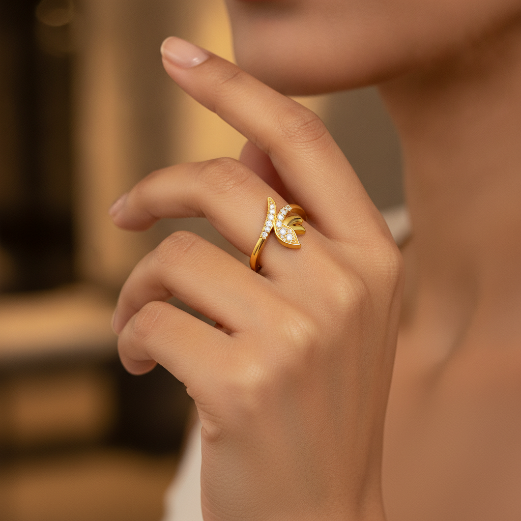 ELURA Delicate Butterfly CZ Fashion Ring