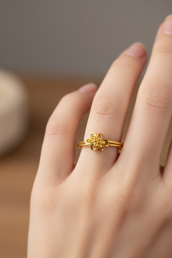 ELURA Designer Women’s Ring with Cute Flower Design