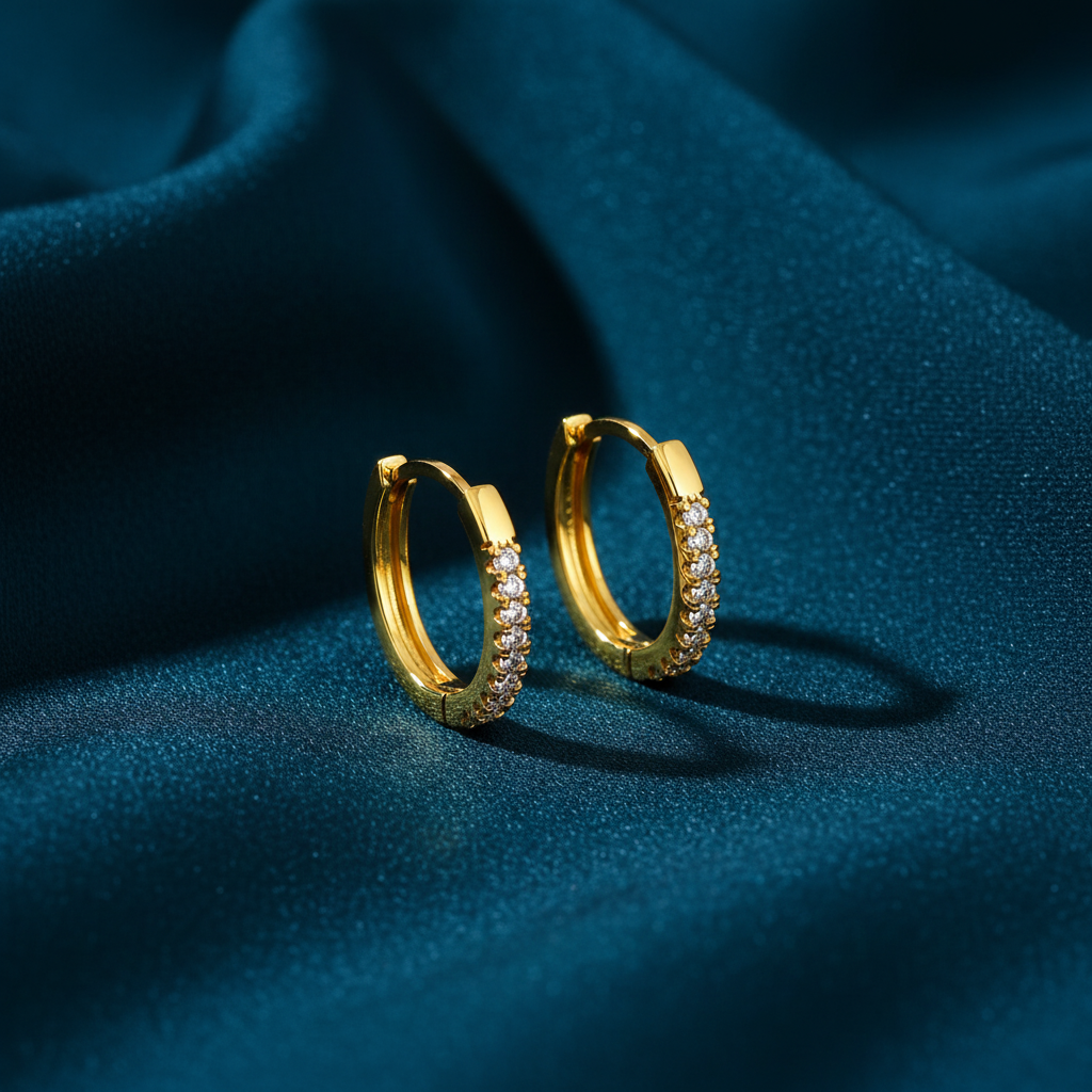 Elura Diamond Hoop Earrings for Women & Girls