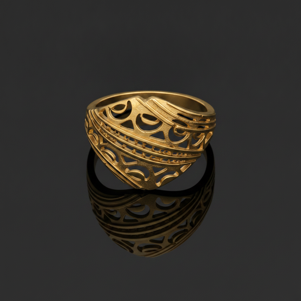 Traditional Filigree Gold Ring for Women
