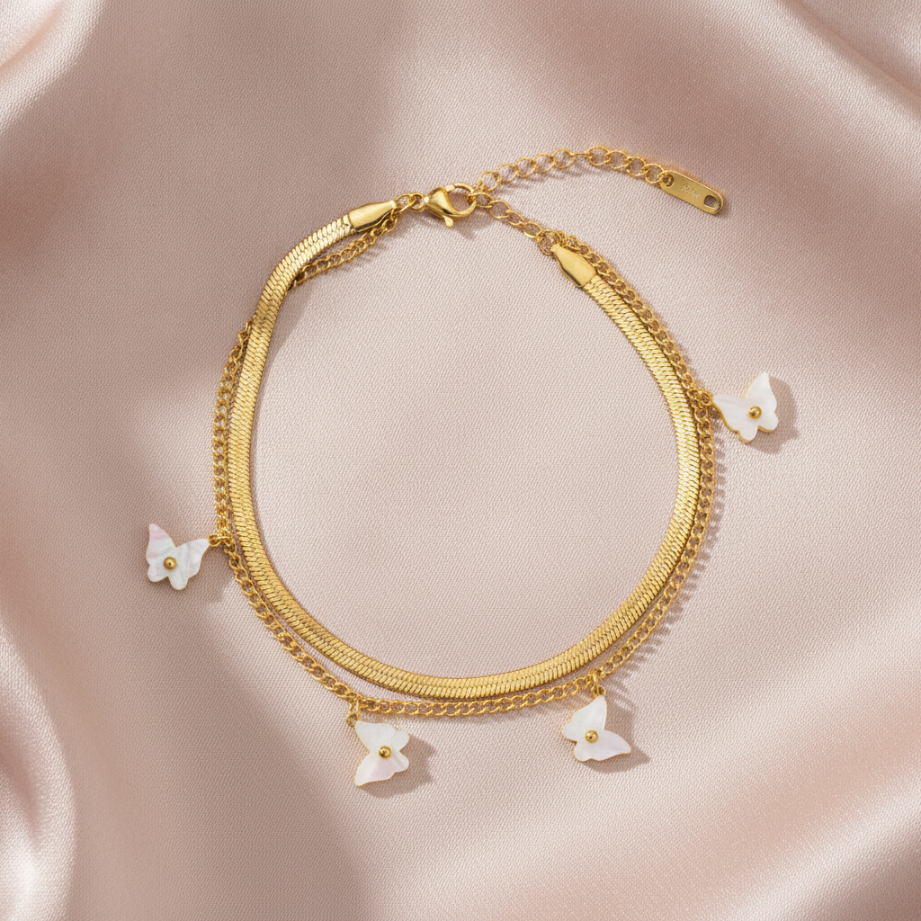 ELURA Double Layer Butterfly Bracelet