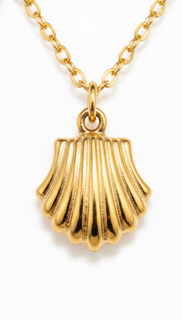 ELURA Seashell Charm Pendant Necklace for Women