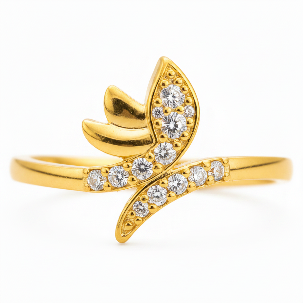 ELURA Delicate Butterfly CZ Fashion Ring