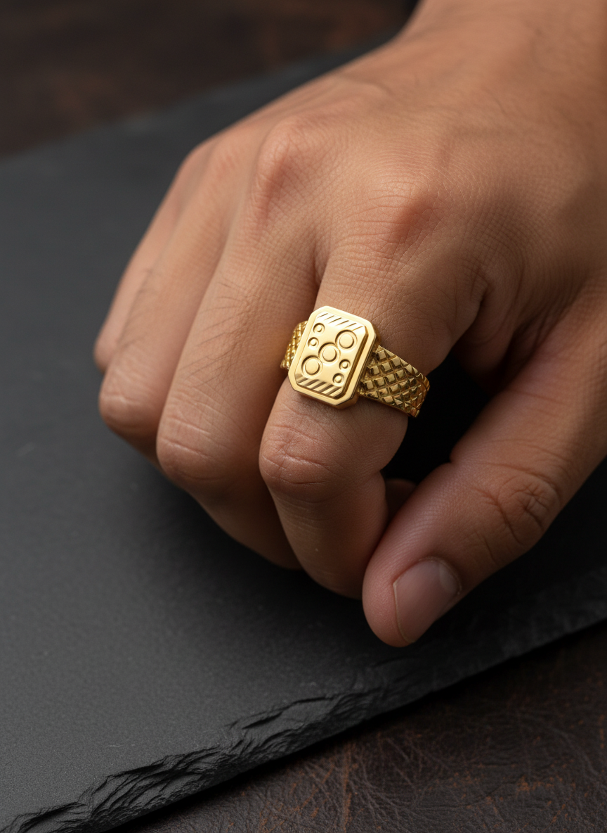 Elura Geometric Royale Signet Ring