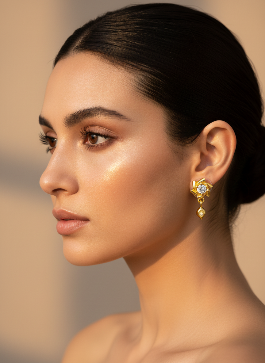 Elura Twinkle Bloom Crystal Drop Earrings
