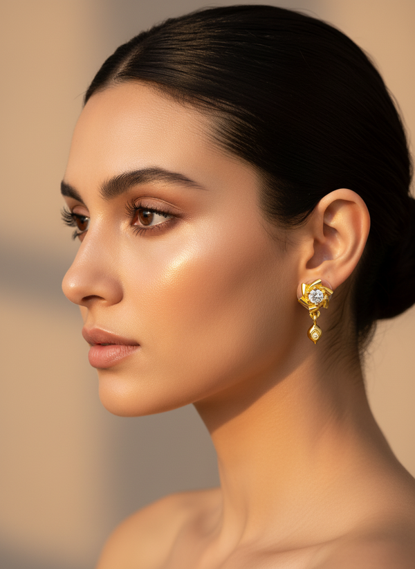 Elura Twinkle Bloom Crystal Drop Earrings