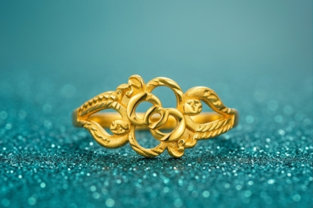 Elura Floral Filigree Charm Ring