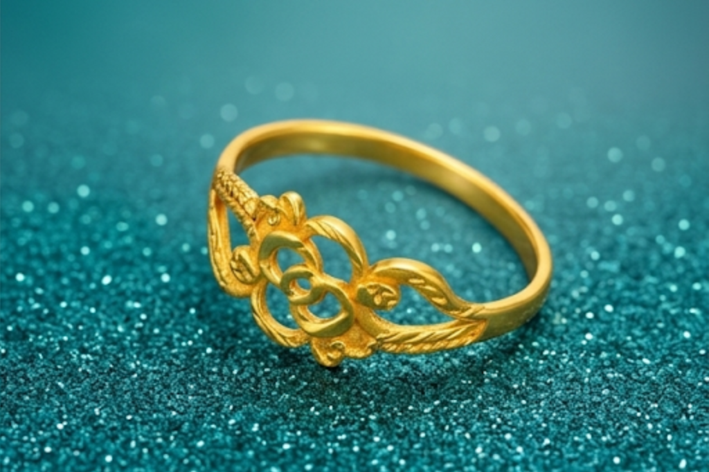Elura Floral Filigree Charm Ring