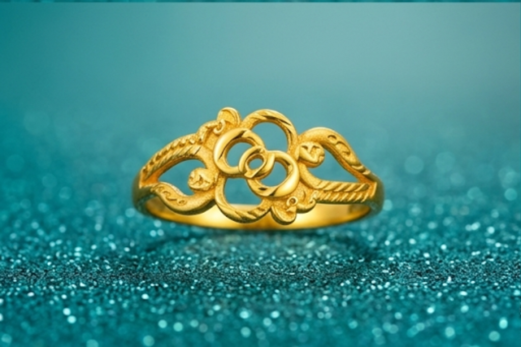 Elura Floral Filigree Charm Ring