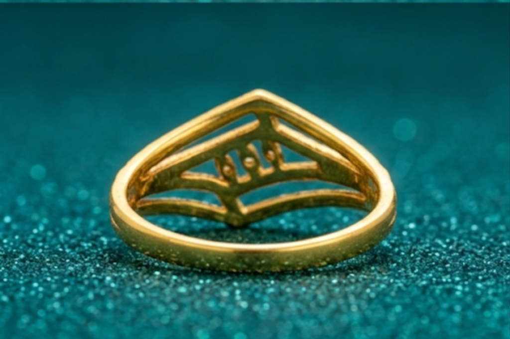 Elura Geometric Triple Band Gold Ring