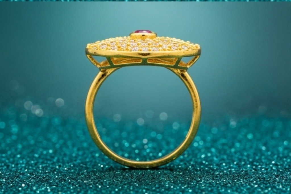 Elura Celestial Ruby Crystal Statement Ring
