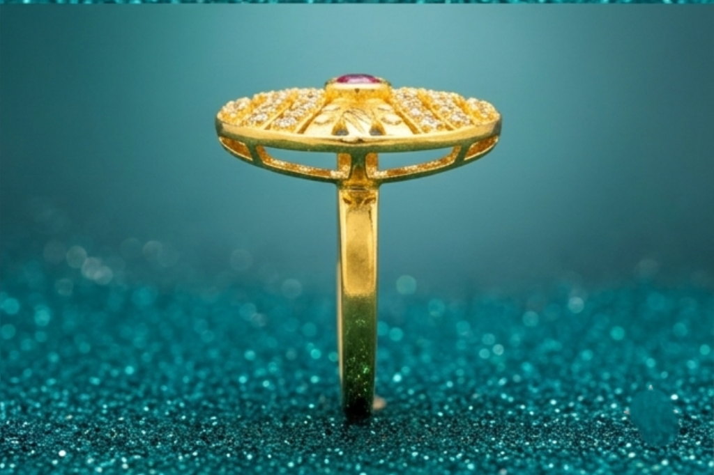 Elura Celestial Ruby Crystal Statement Ring