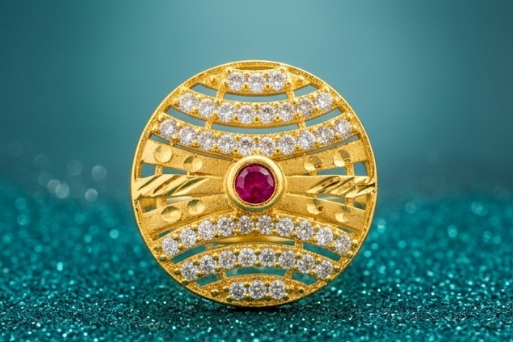 Elura Celestial Ruby Crystal Statement Ring