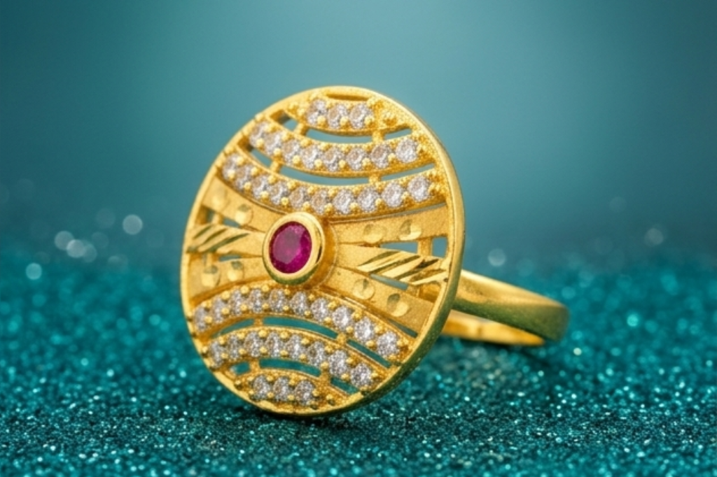 Elura Celestial Ruby Crystal Statement Ring